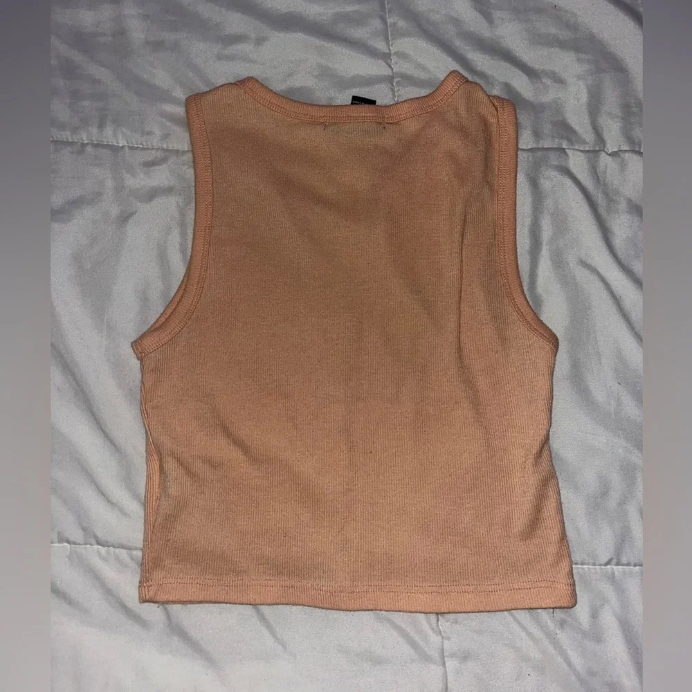 peach button down top from forever 21 - Picture 2 of 2
